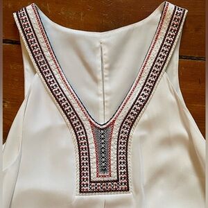 BCBGeneration embroidered white minidress, small